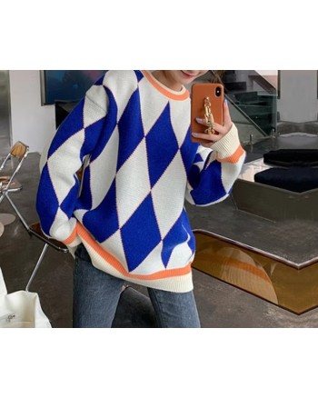 DIAMOND KNIT SWEATER